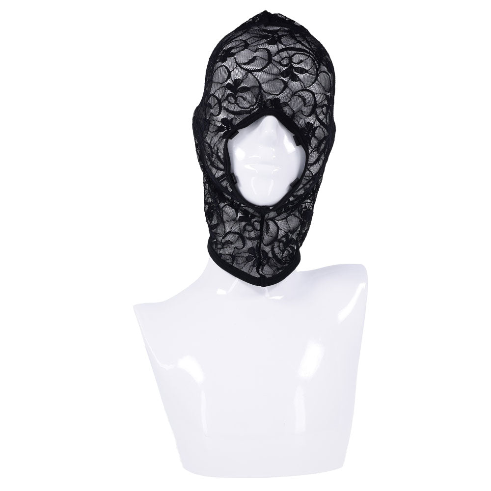 Sex & Mischief Lace Hush Hood - Black Hood
