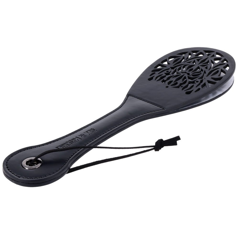 Sex & Mischief Lace Spanker - Black Spanking Paddle