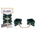 Sex & Mischief Indica Cutout Cuffs - Green/Gold Restraints