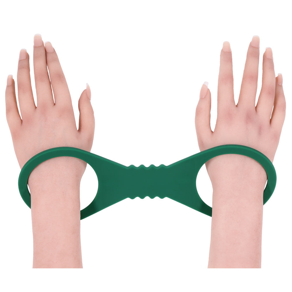 Sex & Mischief Indica Large Silicone Cuffs - Green Large Restraints