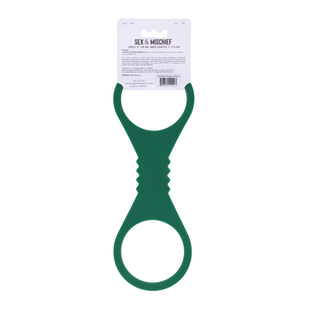 Sex & Mischief Indica Large Silicone Cuffs - Green Large Restraints