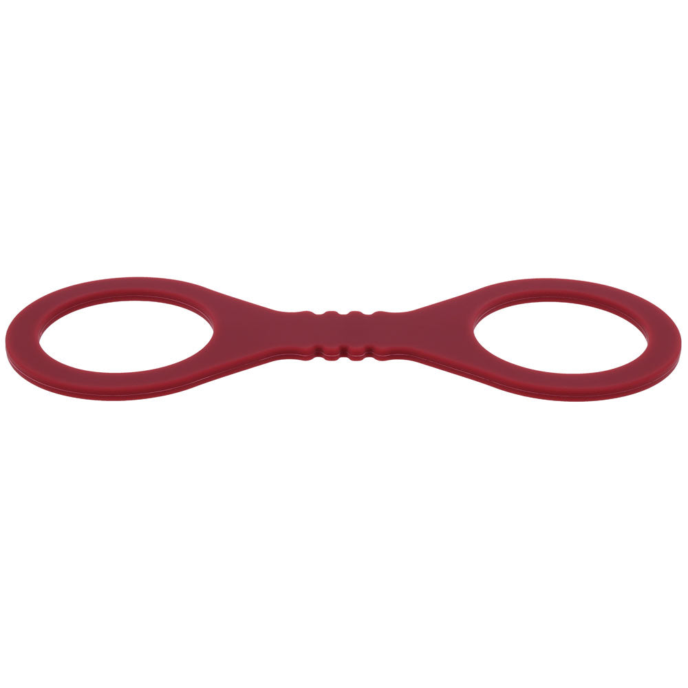 Sex & Mischief Enchanted Small Silicone Cuffs - Burgundy Small Restraints