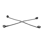 SPORTSHEETS Velvet Noir Adjustable Hog Tie & Cuff Set - Black Restraints