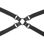 SPORTSHEETS Velvet Noir Adjustable Hog Tie & Cuff Set - Black Restraints