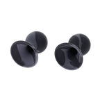 SPORTSHEETS Velvet Noir Silicone Nipple Suckers - Black/Grey Nipple Suckers - Set of 2
