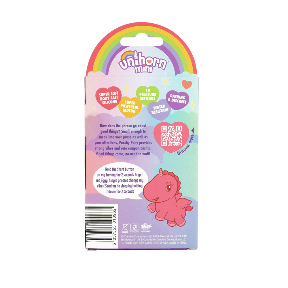 Unihorn Mini - Peachy Pony - Peach USB Rechargeable Stimulator