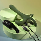Zero Tolerance STRAP, TAP & GO - Green USB Rechargeable Vibrating & Tapping Penis Sleeve with Wireless Remote