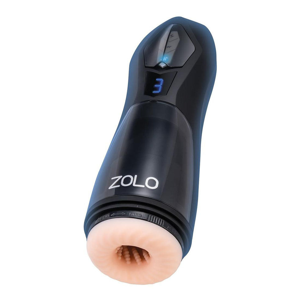 Zolo Lift Off - Flesh USB Rechargeable Vibrating and Thrusting Auto Stroker